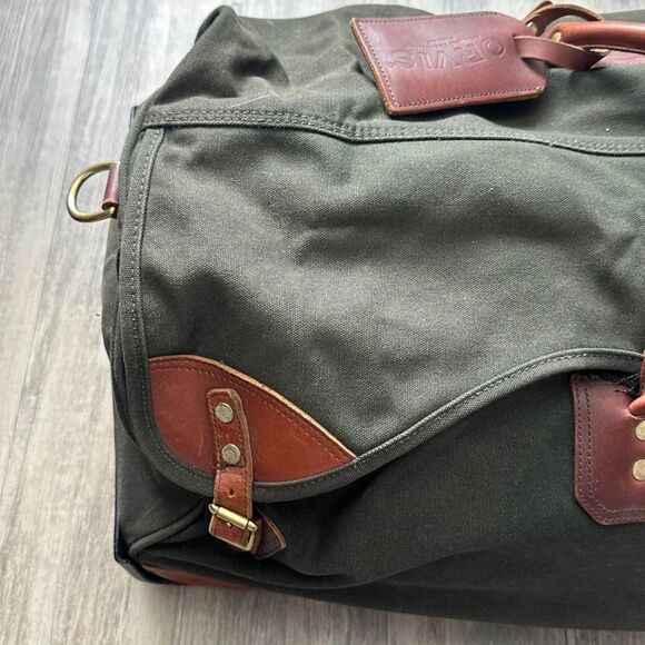 Vintage Orvis 30" Battenkill Leather Canvas Rolling Duffle Luggage - Picture 5 of 12